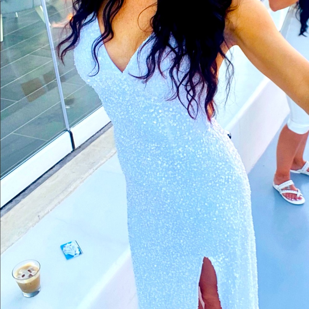 Gorgeous all sequence White Gown